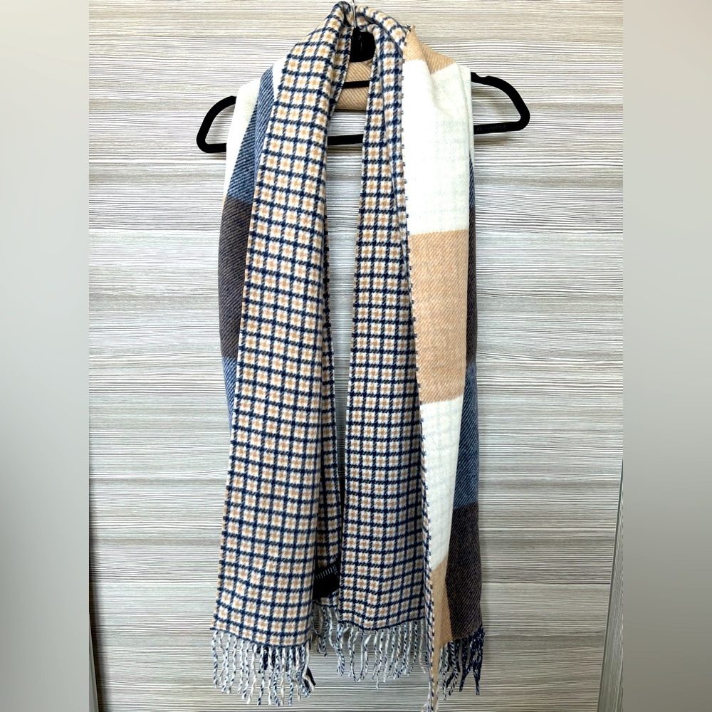 Club Monaco Thisbee Check Wool Scarf